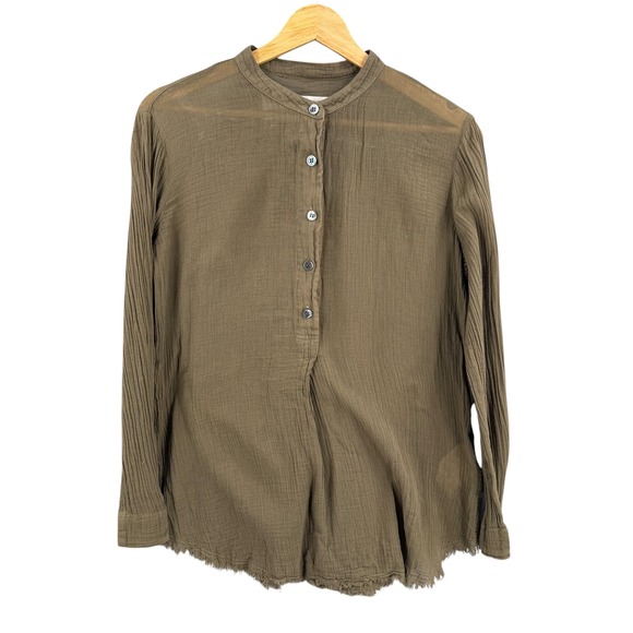 Raquel Allegra Tops - Raquel Allegra Top Olive Green Long Sleeve Lightweight Blouse Size 1 / Small